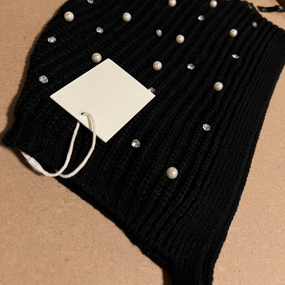 Anthropologie Black Pearl-Embellished Hat - Picture 9 of 16